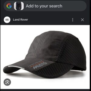 Musto Land Rover Black Cap